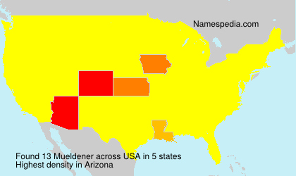 Surname Mueldener in USA Surname Mueldener in USA