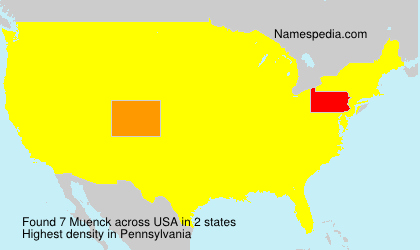 Surname Muenck in USA Surname Muenck in USA
