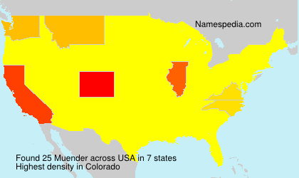 Surname Muender in USA Surname Muender in USA