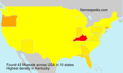 Surname Muessle in USA Surname Muessle in USA