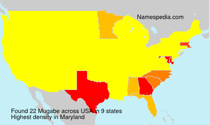 Surname Mugabe in USA Surname Mugabe in USA