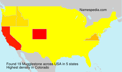 Surname Mugglestone in USA Surname Mugglestone in USA