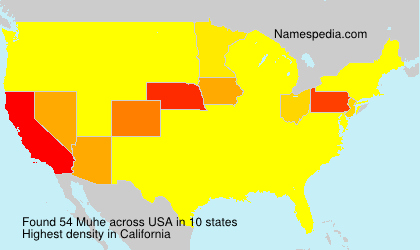 Surname Muhe in USA Surname Muhe in USA