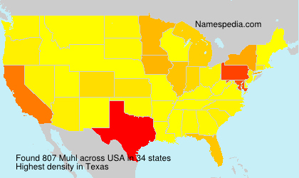 Surname Muhl in USA Surname Muhl in USA