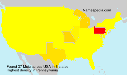 Surname Muic in USA