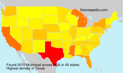 Surname Muirhead in USA Surname Muirhead in USA