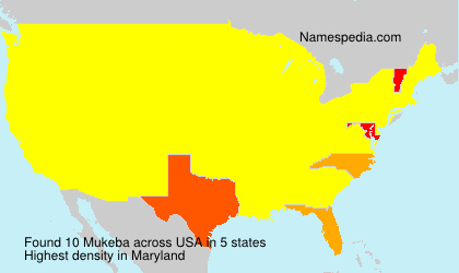 Surname Mukeba in USA Surname Mukeba in USA
