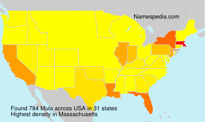 Surname Mula in USA Surname Mula in USA