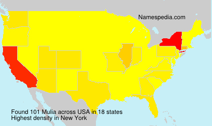 Surname Mulia in USA Surname Mulia in USA