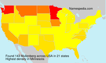 Surname Mullenberg in USA Surname Mullenberg in USA