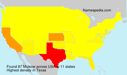 Surname Mulsow in USA Surname Mulsow in USA