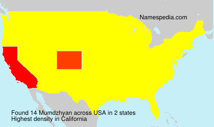 Surname Mumdzhyan in USA