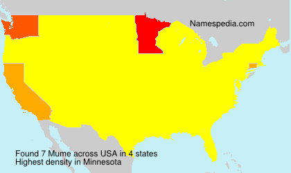 Surname Mume in USA