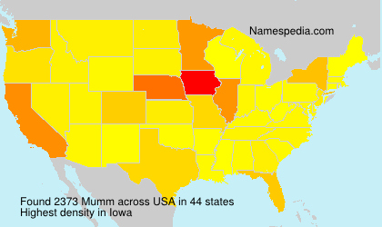 Surname Mumm in USA Surname Mumm in USA