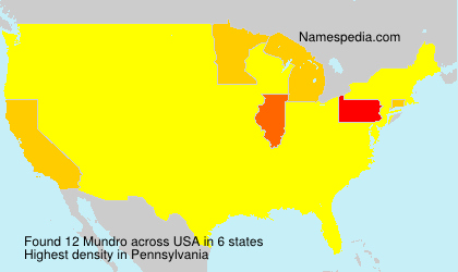 Surname Mundro in USA Surname Mundro in USA