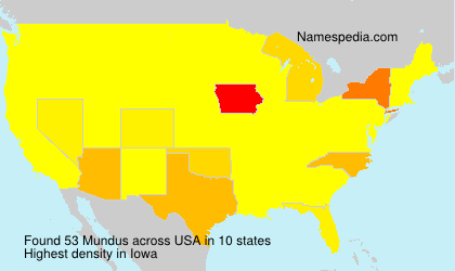 Surname Mundus in USA Surname Mundus in USA