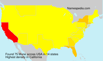 Surname Mune in USA Surname Mune in USA