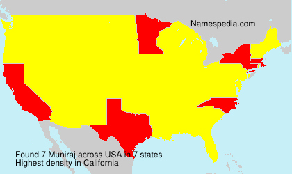 Surname Muniraj in USA Surname Muniraj in USA