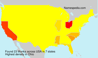 Surname Munka in USA Surname Munka in USA