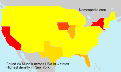 Surname Munnik in USA