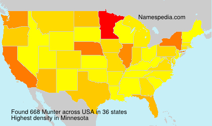 Surname Munter in USA Surname Munter in USA