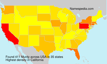 Surname Murdy in USA Surname Murdy in USA