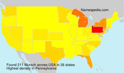 Surname Mursch in USA Surname Mursch in USA