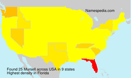 Surname Mursell in USA