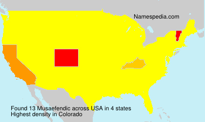 Surname Musaefendic in USA Surname Musaefendic in USA