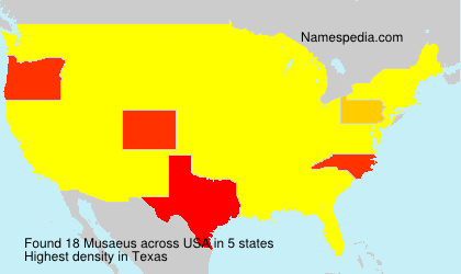 Surname Musaeus in USA Surname Musaeus in USA