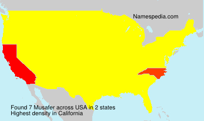 Surname Musafer in USA Surname Musafer in USA