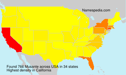 Surname Musante in USA Surname Musante in USA