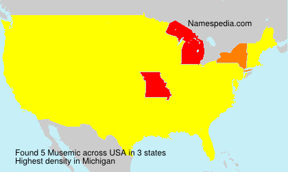 Surname Musemic in USA Surname Musemic in USA