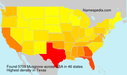 Surname Musgrove in USA Surname Musgrove in USA