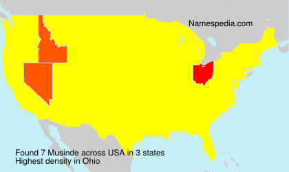 Surname Musinde in USA Surname Musinde in USA