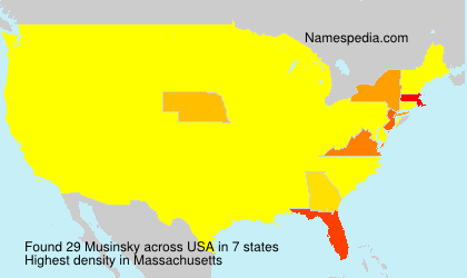 Surname Musinsky in USA Surname Musinsky in USA