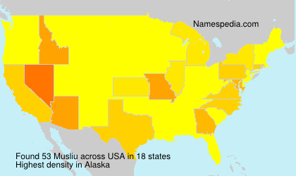 Surname Musliu in USA Surname Musliu in USA