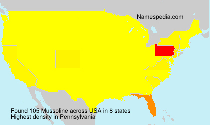 Surname Mussoline in USA Surname Mussoline in USA