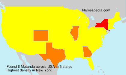 Surname Mutanda in USA Surname Mutanda in USA