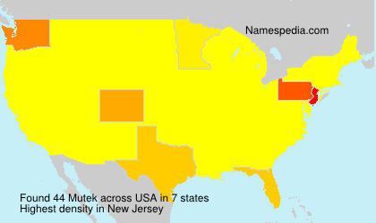 Surname Mutek in USA Surname Mutek in USA