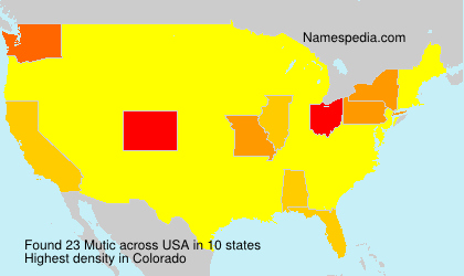 Surname Mutic in USA Surname Mutic in USA