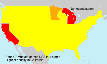 Surname Mutkala in USA Surname Mutkala in USA