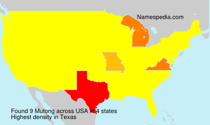 Surname Mutong in USA Surname Mutong in USA