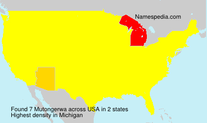 Surname Mutongerwa in USA Surname Mutongerwa in USA