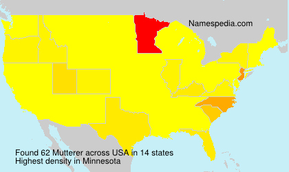 Surname Mutterer in USA Surname Mutterer in USA