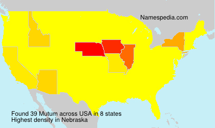 Surname Mutum in USA Surname Mutum in USA