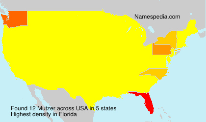 Surname Mutzer in USA Surname Mutzer in USA
