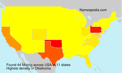 Surname Mutzig in USA Surname Mutzig in USA