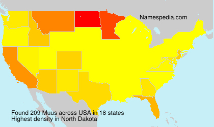 Surname Muus in USA Surname Muus in USA