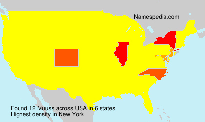 Surname Muuss in USA Surname Muuss in USA